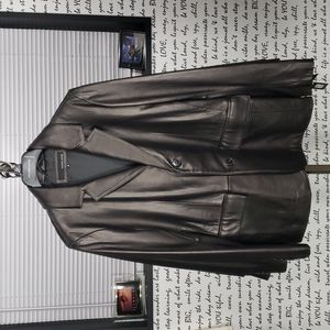 💥NEW💥 Men's Medium Dark Brown Leather Coat